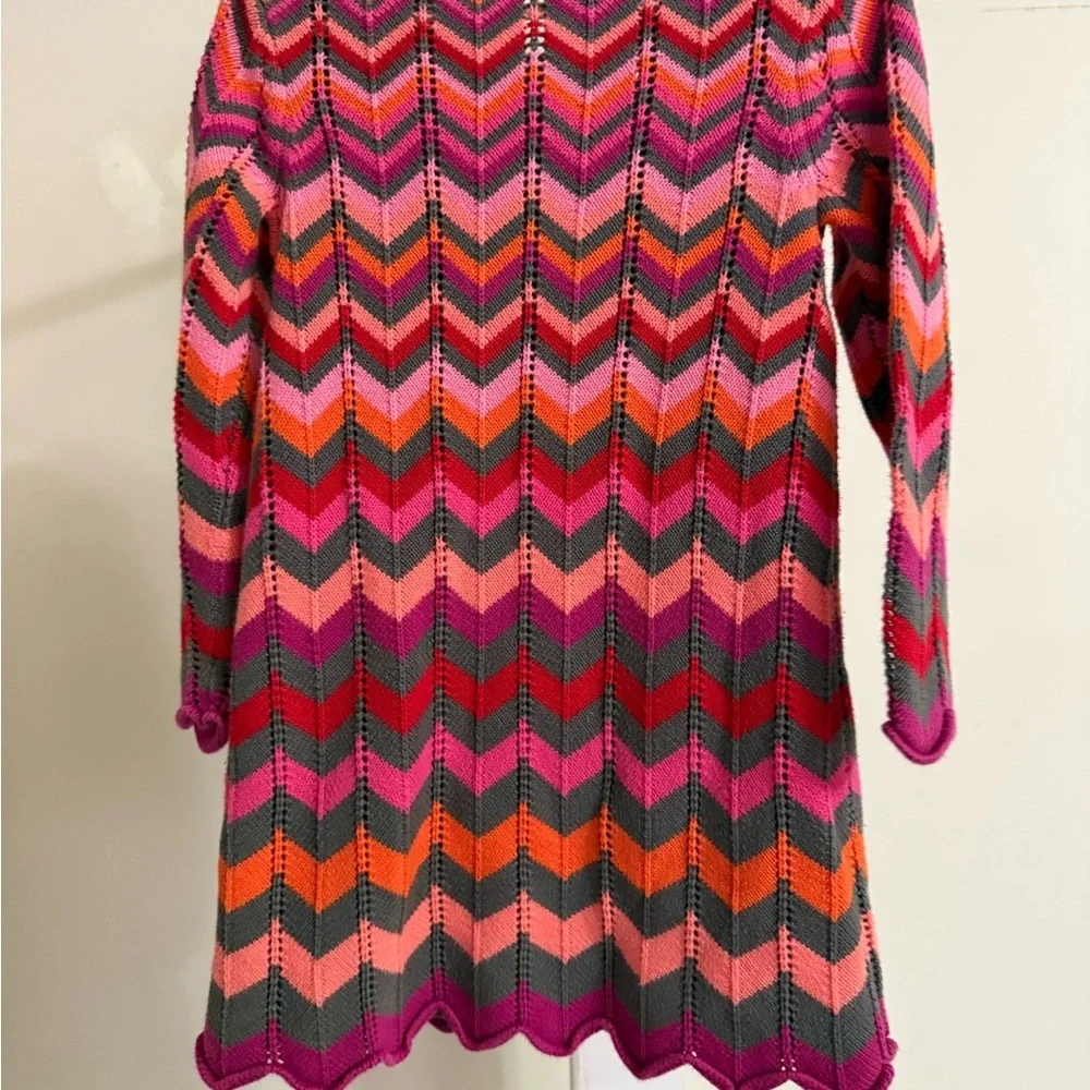Hanna Andersson Flamestitch Chevron Sweater Dress
